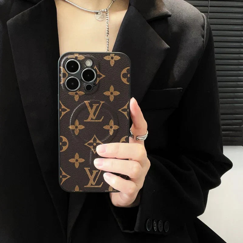 Louis Vuitton Inspired MagSafe iPhone Case for iPhone 16 / 15 / 14 – Designer Luxury Style