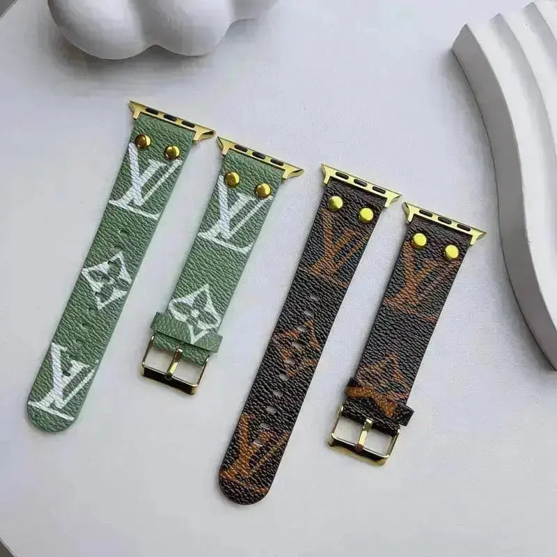 Louis Vuitton Apple Watch Band Monogram with Gold