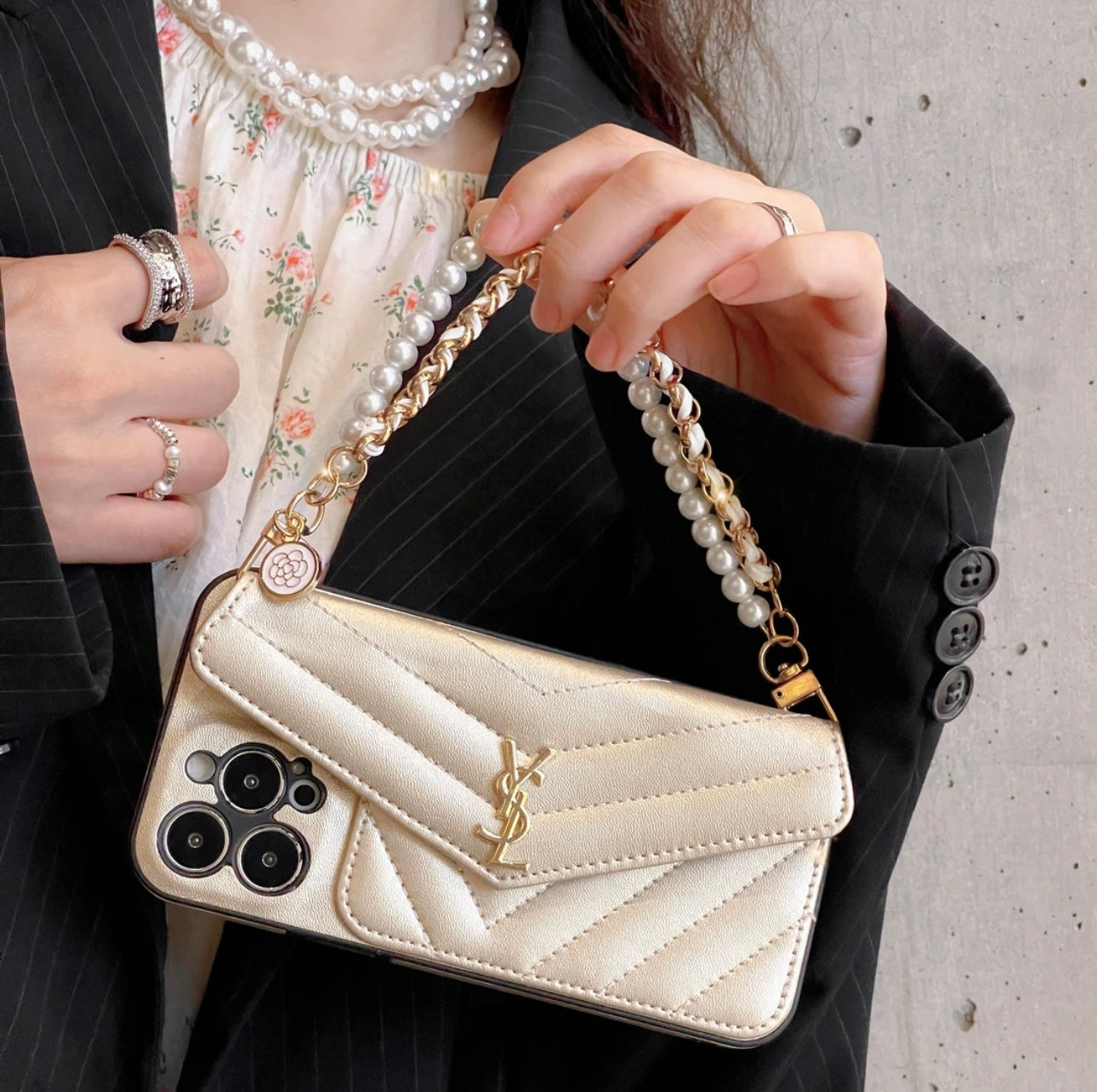 YSL Luxurious iPhone Case With chain