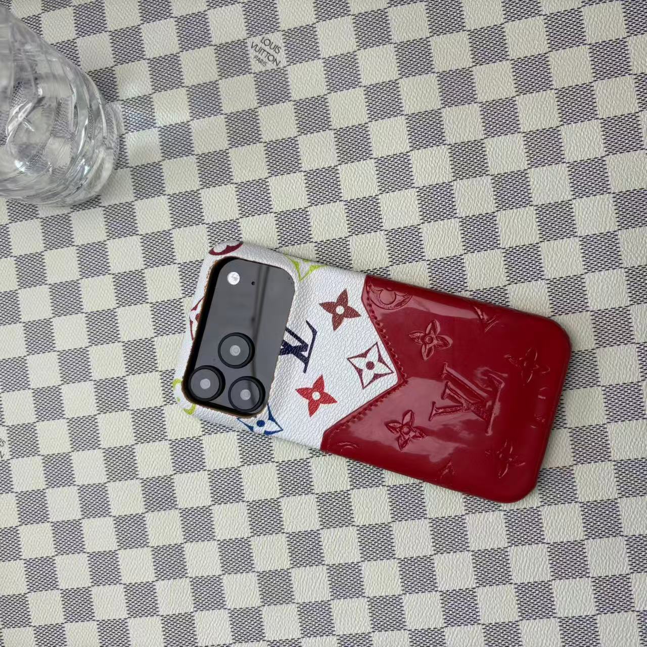 Louis Vuitton iPhone 17 Pro Max case – monogram premium leather LV monogram designer phone cover