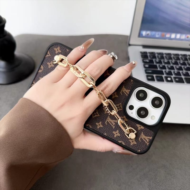 Louis Vuitton iPhone 17 Pro Max case – monogram premium leather LV monogram designer phone cover