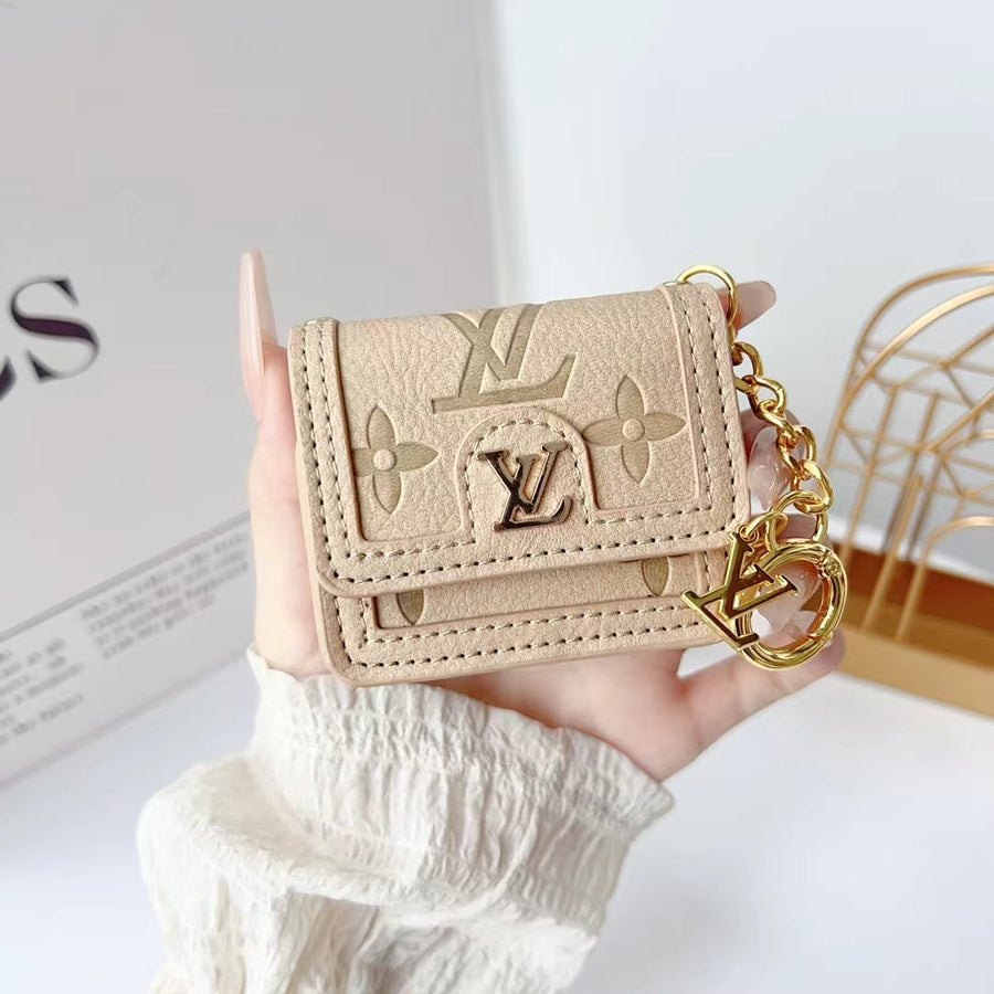 Monogrammed AirPods Case Cover with Keychain