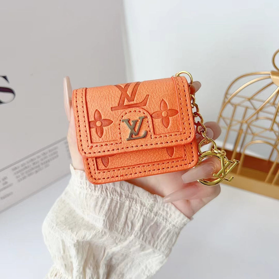 Monogrammed AirPods Case Cover with Keychain