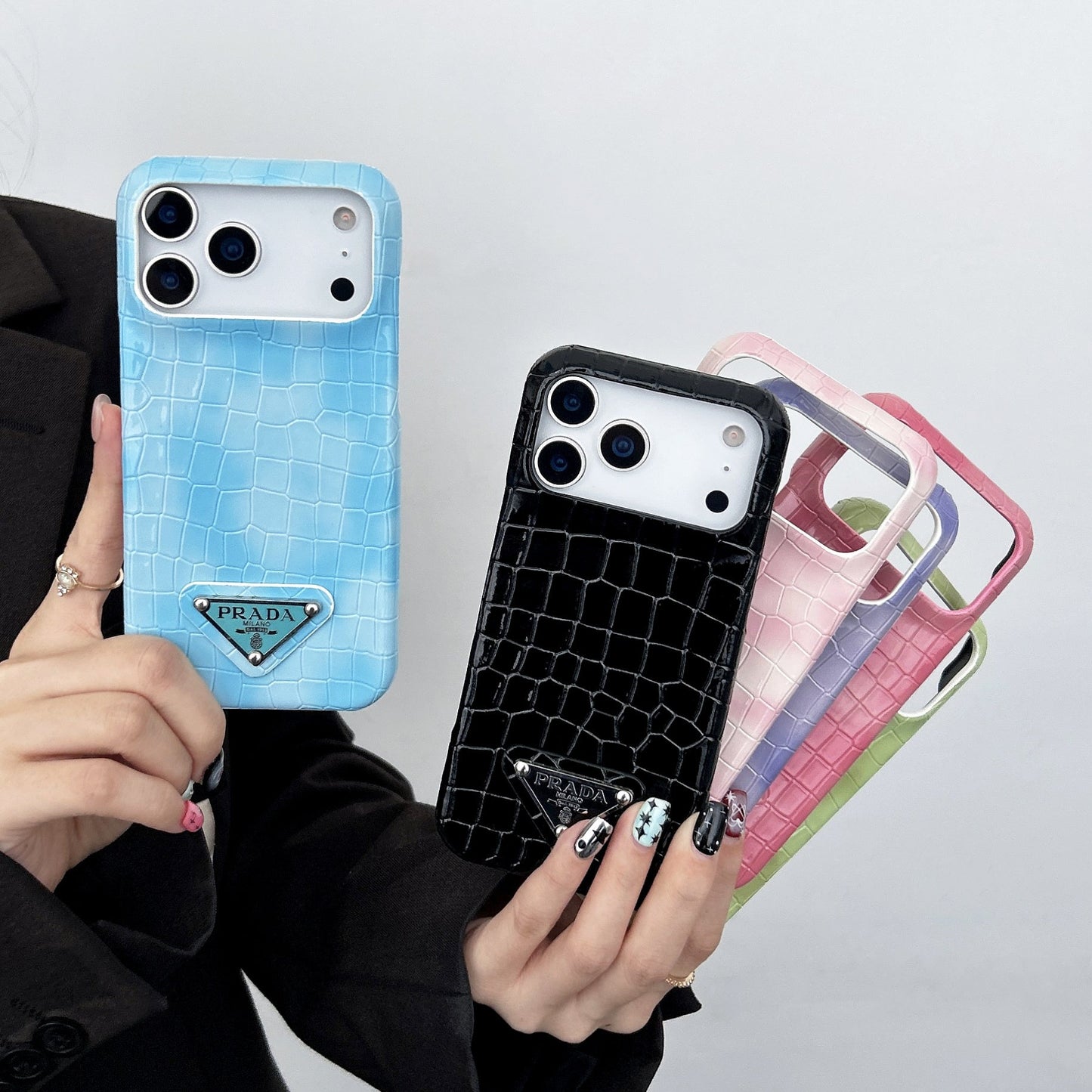 Elegant Prada Apple iPhone Case For iPhone 17 / 16 / 15 / 14