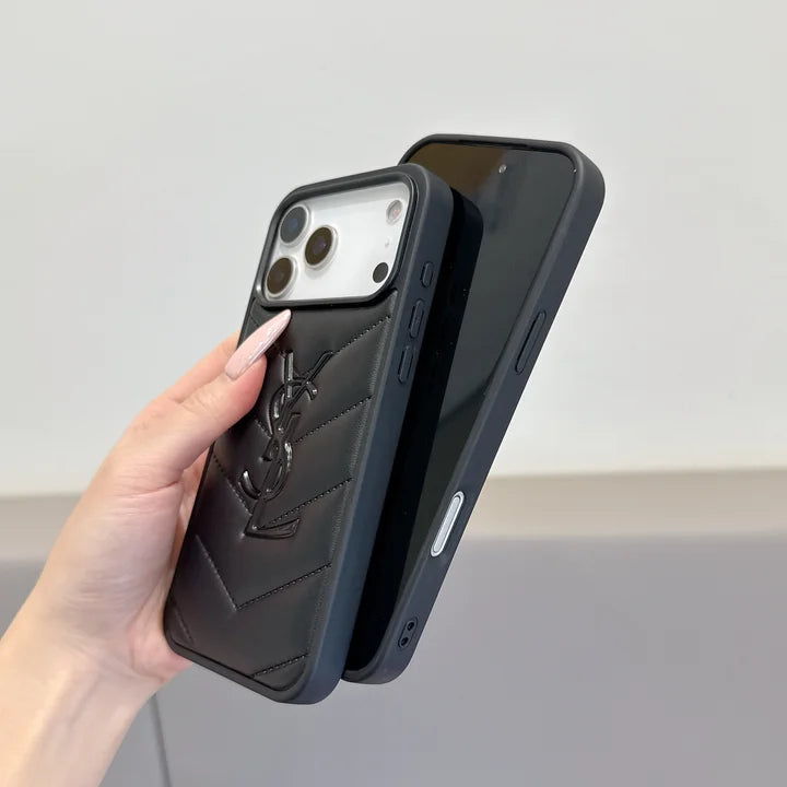 YSL Luxurious Leather Phone Case iPhone 17-12