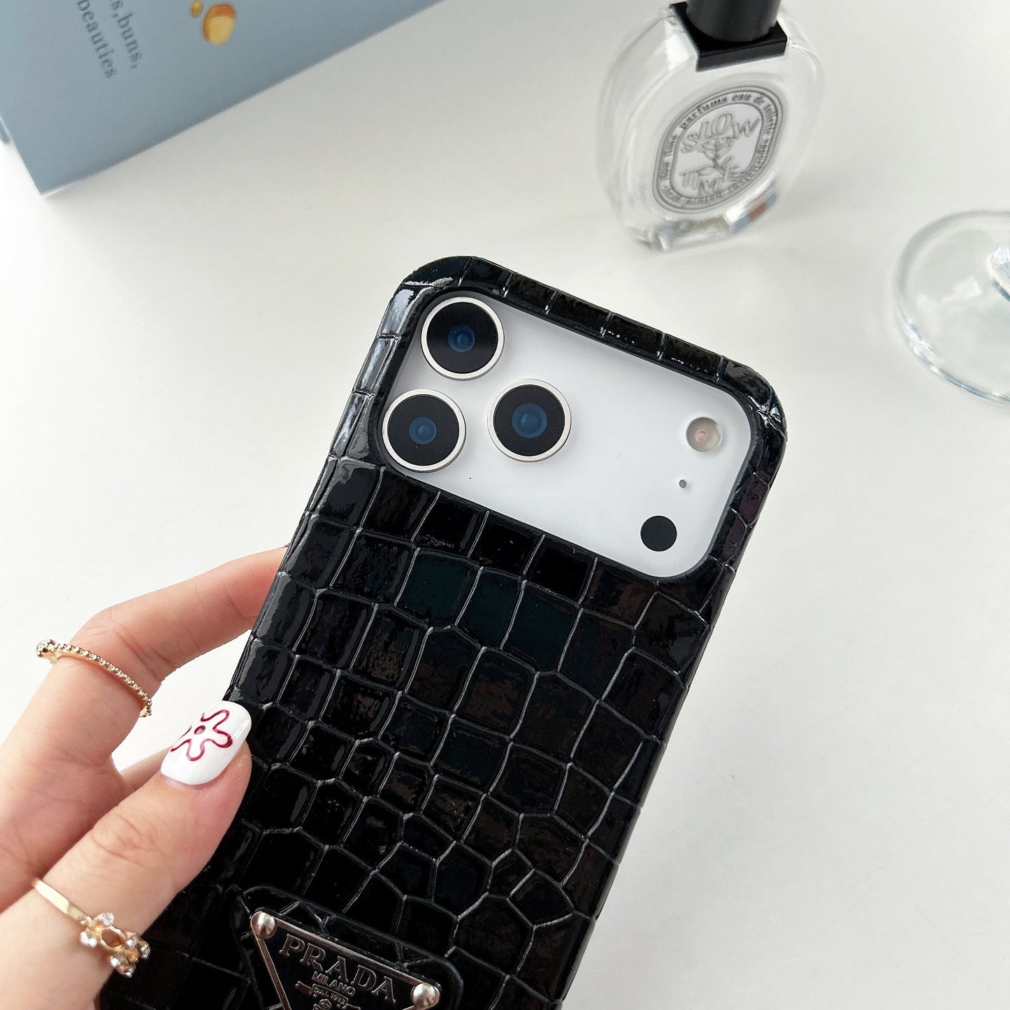 Elegant Prada Apple iPhone Case For iPhone 17 / 16 / 15 / 14