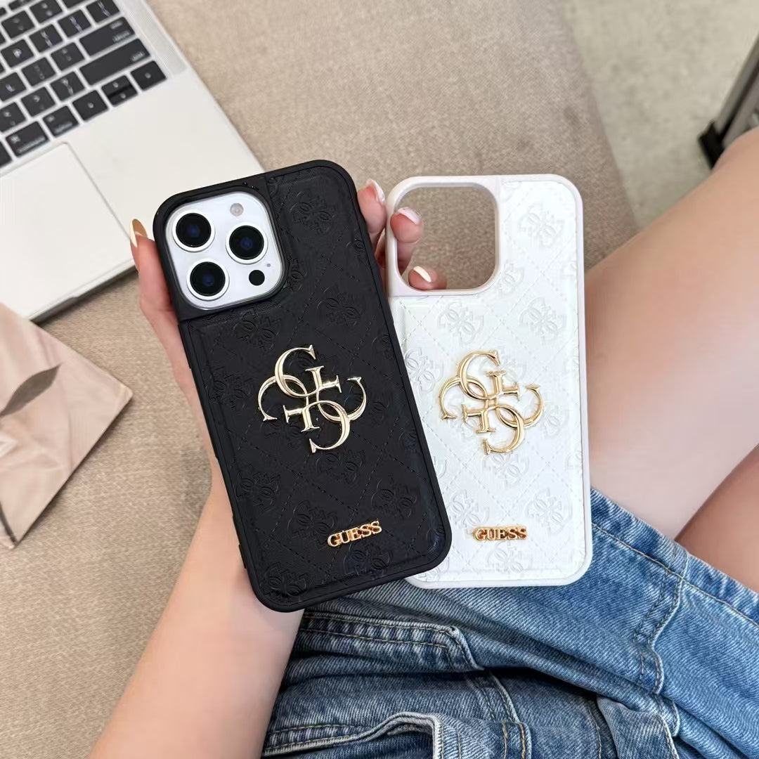 GUESS Monogram Mirror Electroplated Apple iPhone Case