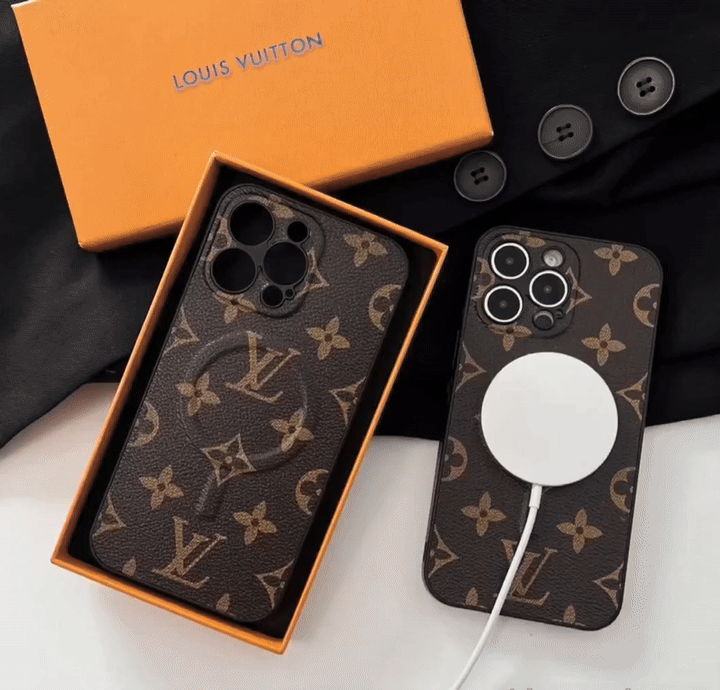 Louis Vuitton Inspired MagSafe iPhone Case for iPhone 16 / 15 / 14 – Designer Luxury Style