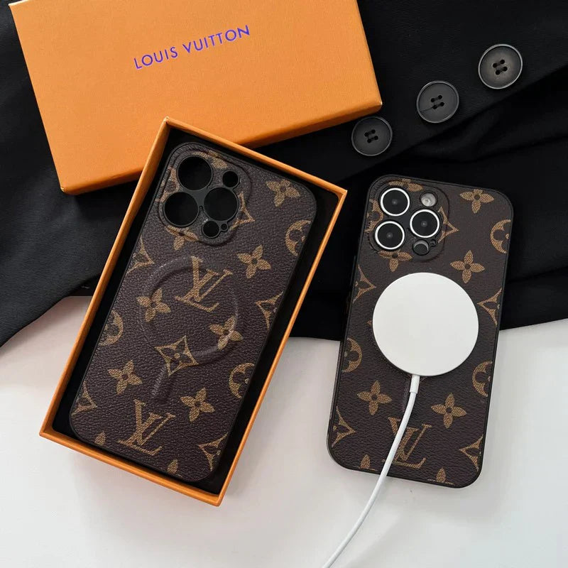 Louis Vuitton Inspired MagSafe iPhone Case for iPhone 16 / 15 / 14 – Designer Luxury Style