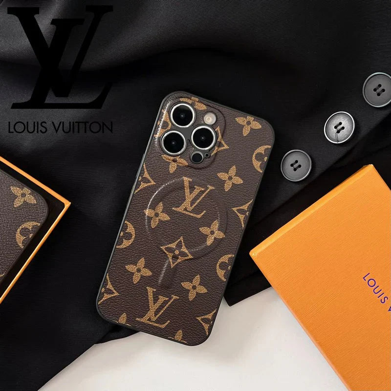 Louis Vuitton Inspired MagSafe iPhone Case for iPhone 16 / 15 / 14 – Designer Luxury Style