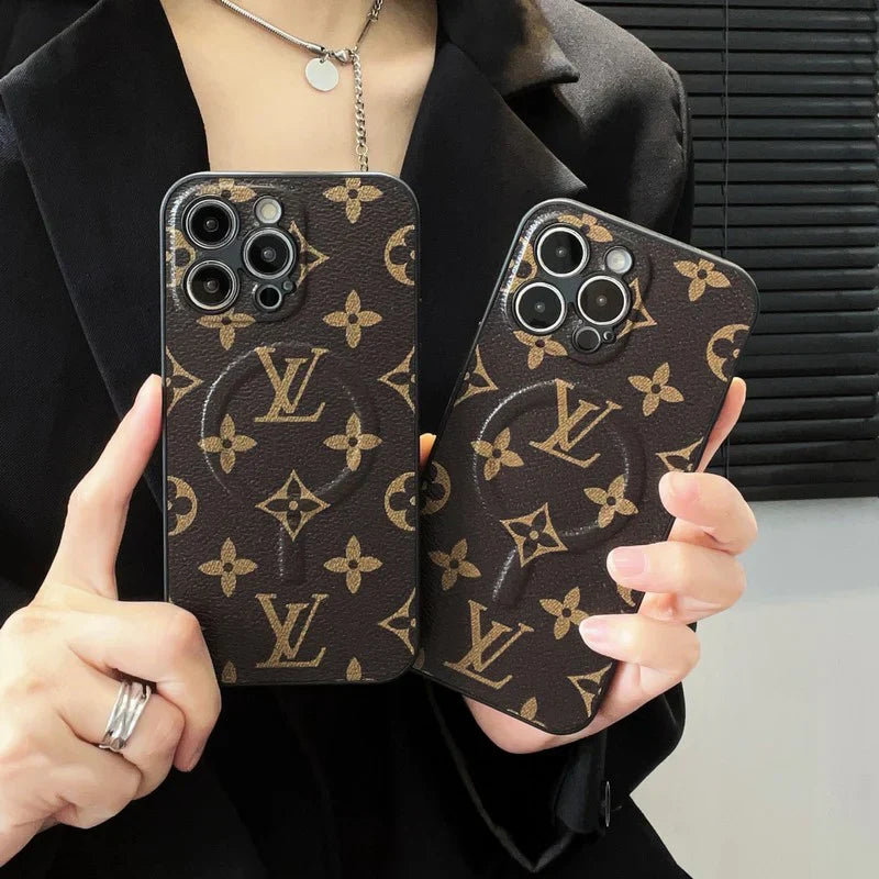 Louis Vuitton Inspired MagSafe iPhone Case for iPhone 16 / 15 / 14 – Designer Luxury Style