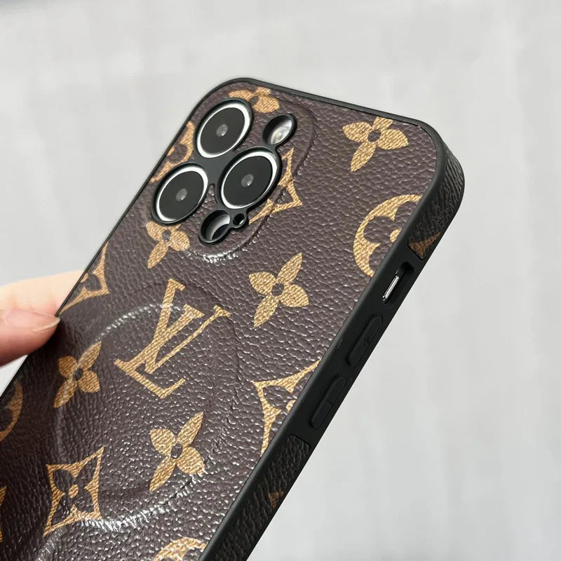 Louis Vuitton Inspired MagSafe iPhone Case for iPhone 16 / 15 / 14 – Designer Luxury Style