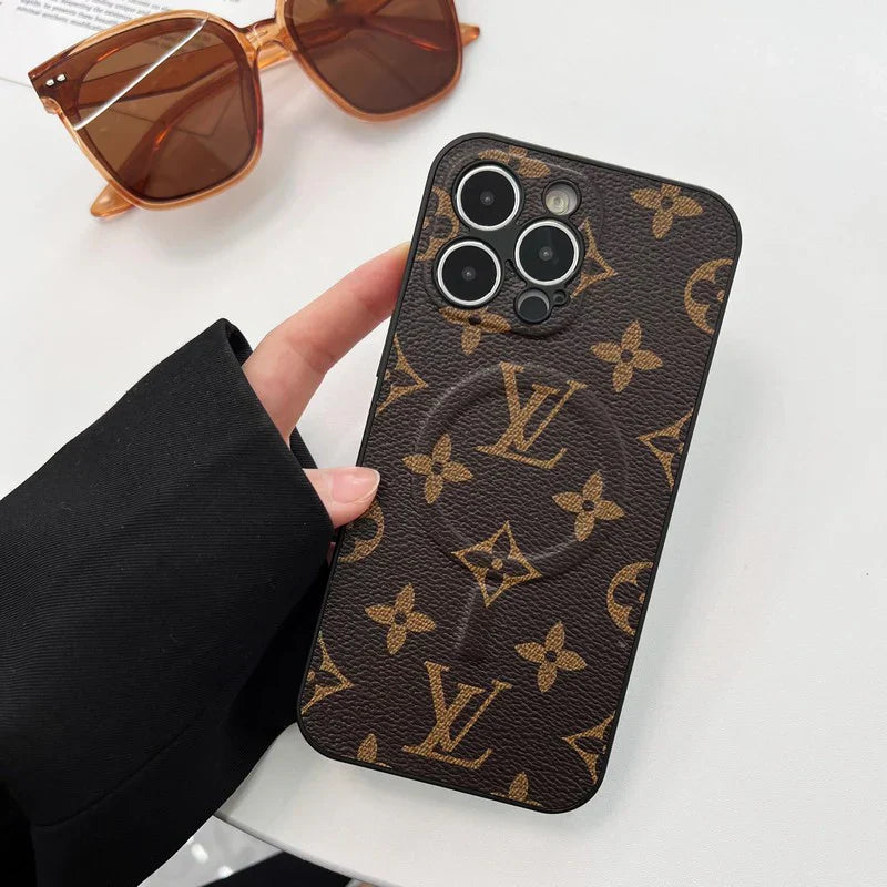 Louis Vuitton Inspired MagSafe iPhone Case for iPhone 16 / 15 / 14 – Designer Luxury Style
