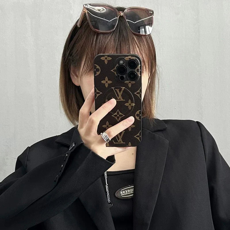 Louis Vuitton Inspired MagSafe iPhone Case for iPhone 16 / 15 / 14 – Designer Luxury Style