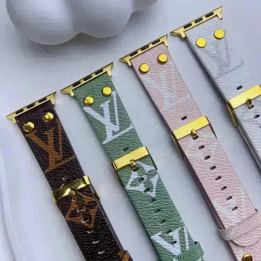 Louis Vuitton Apple Watch Band Monogram with Gold