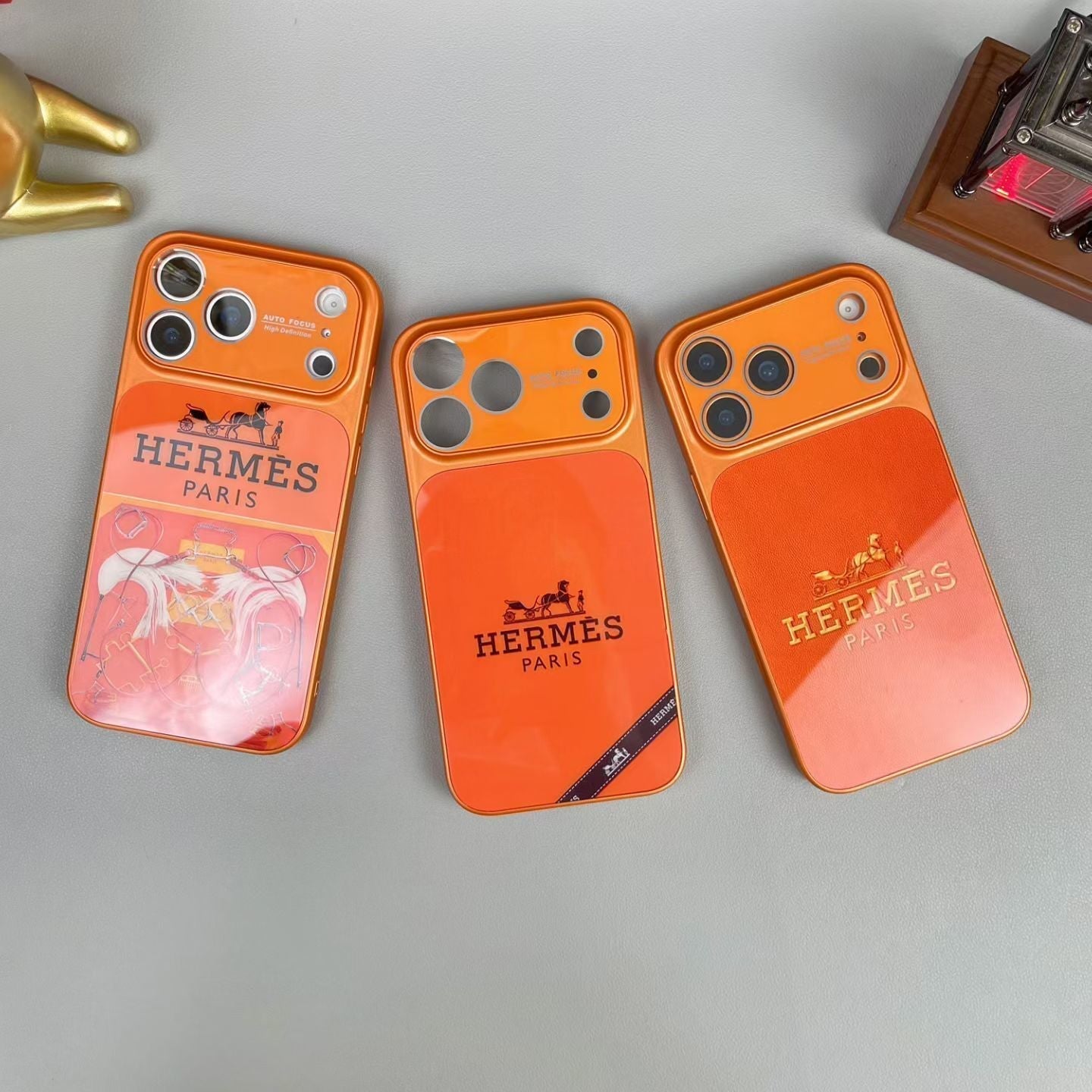 Premium H Glass Case For iPhone 17 / 16 / 15 / 14