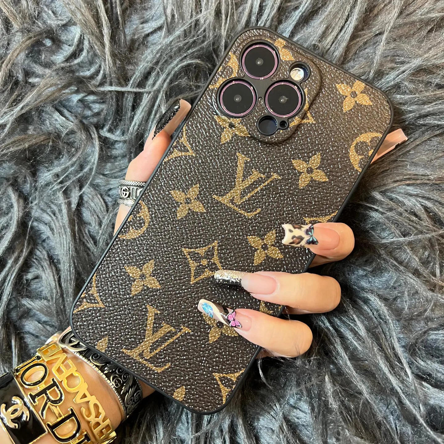Louis Vuitton iPhone 13 case – monogram premium leather LV monogram designer phone cover