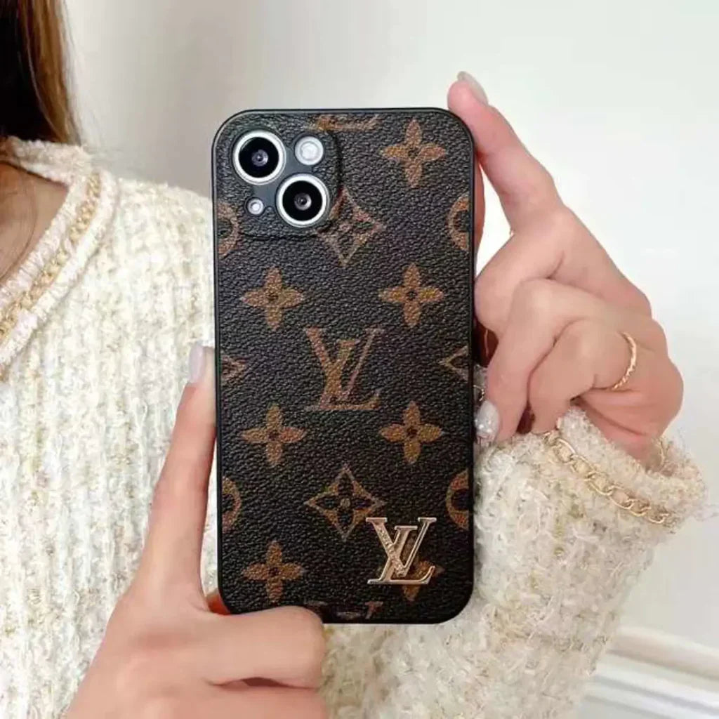 Louis Vuitton iPhone 13 case – monogram premium leather LV monogram designer phone cover