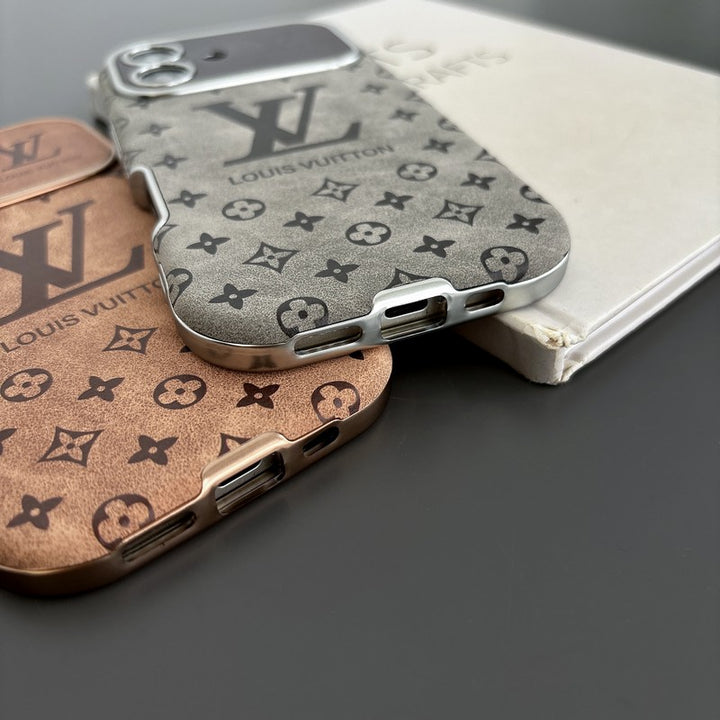 Louis Vuitton iPhone 14 case – monogram leather slim LV monogram designer phone cover