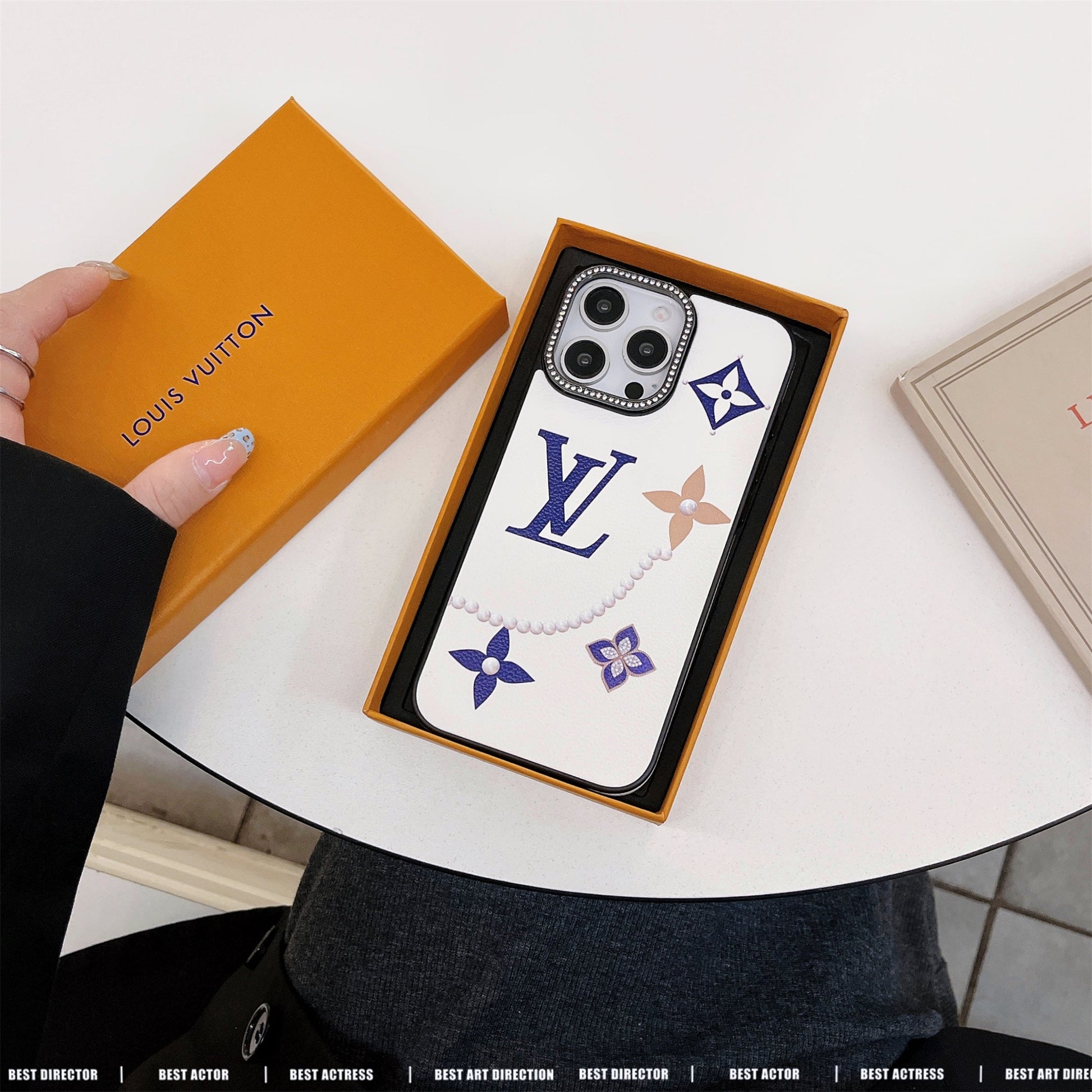 Louis Vuitton iPhone 14 case – monogram premium leather LV monogram designer phone cover