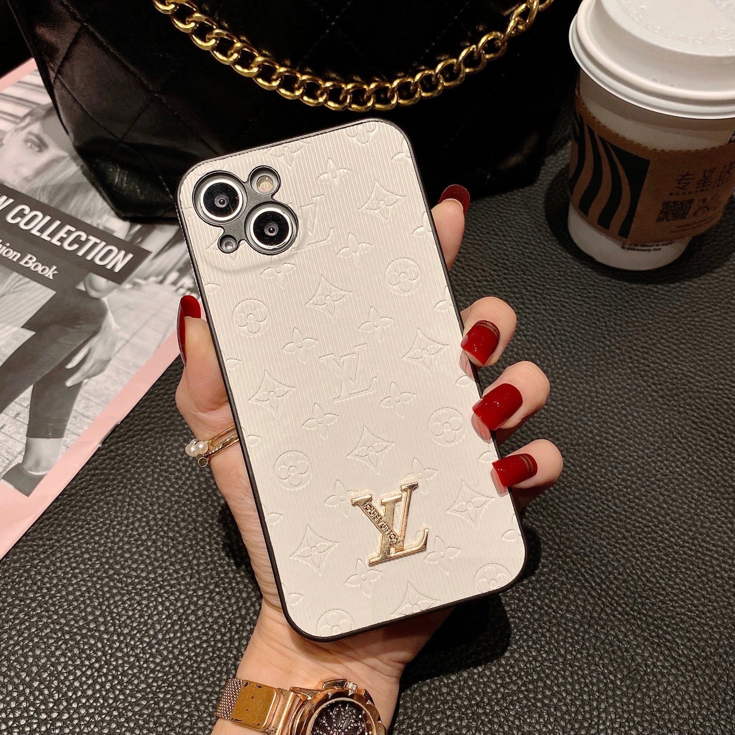 Louis Vuitton iPhone 14 case – monogram slim shockproof LV monogram designer phone cover