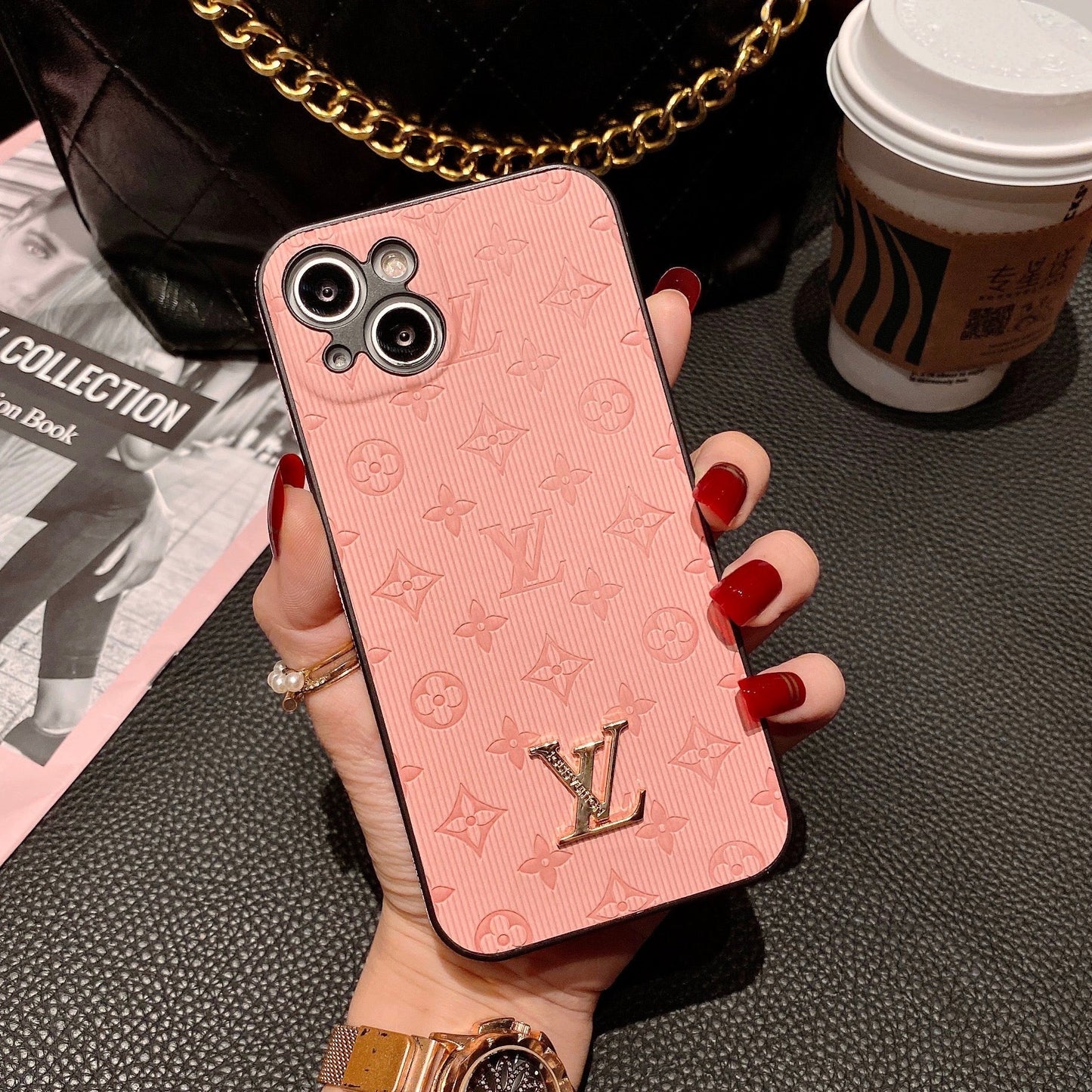 Louis Vuitton iPhone 14 case – monogram slim shockproof LV monogram designer phone cover