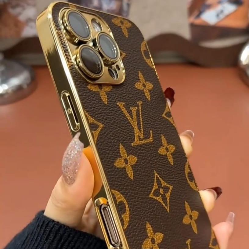 Louis Vuitton iPhone 15 case – monogram leather slim LV monogram designer phone cover