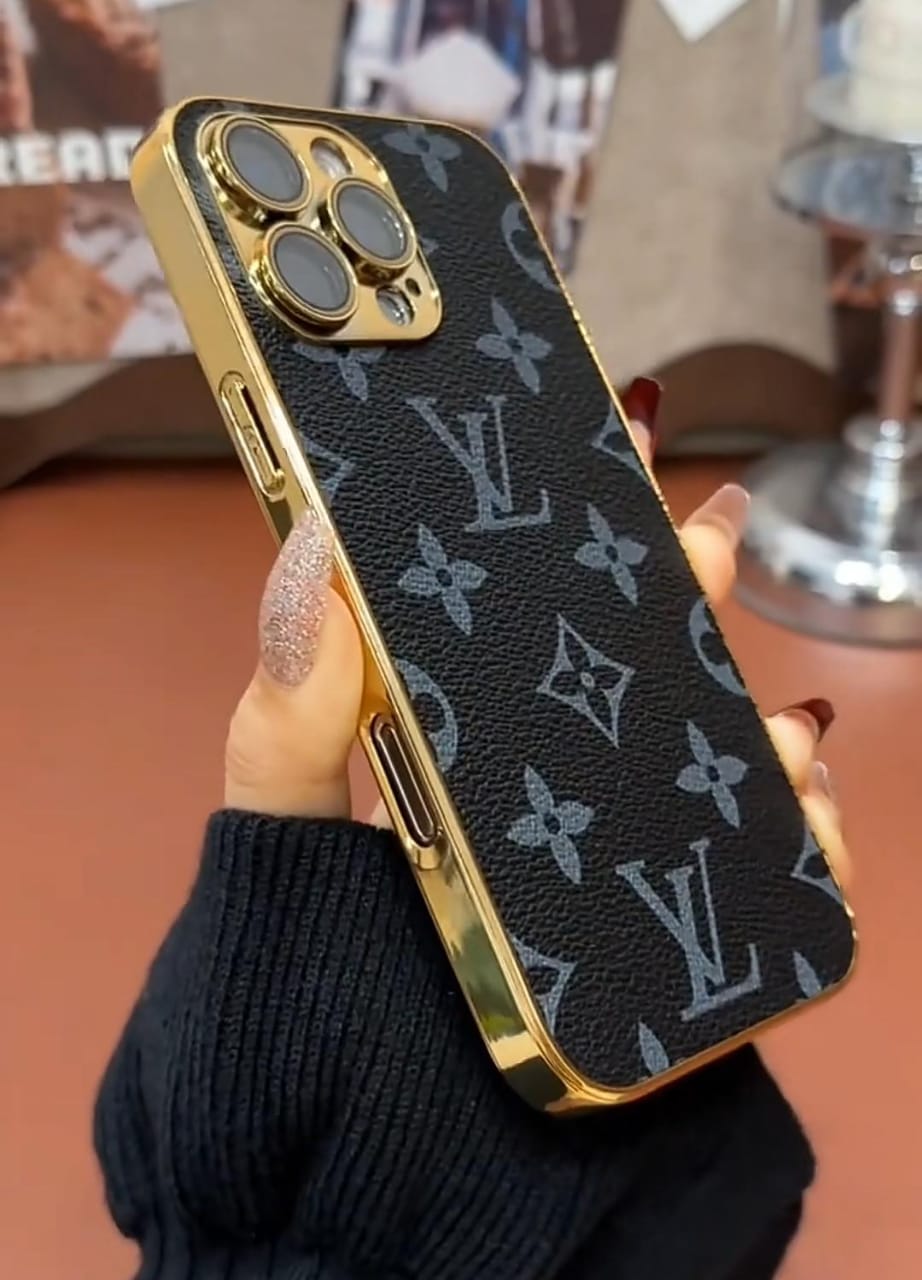 Louis Vuitton iPhone 15 case – monogram leather slim LV monogram designer phone cover