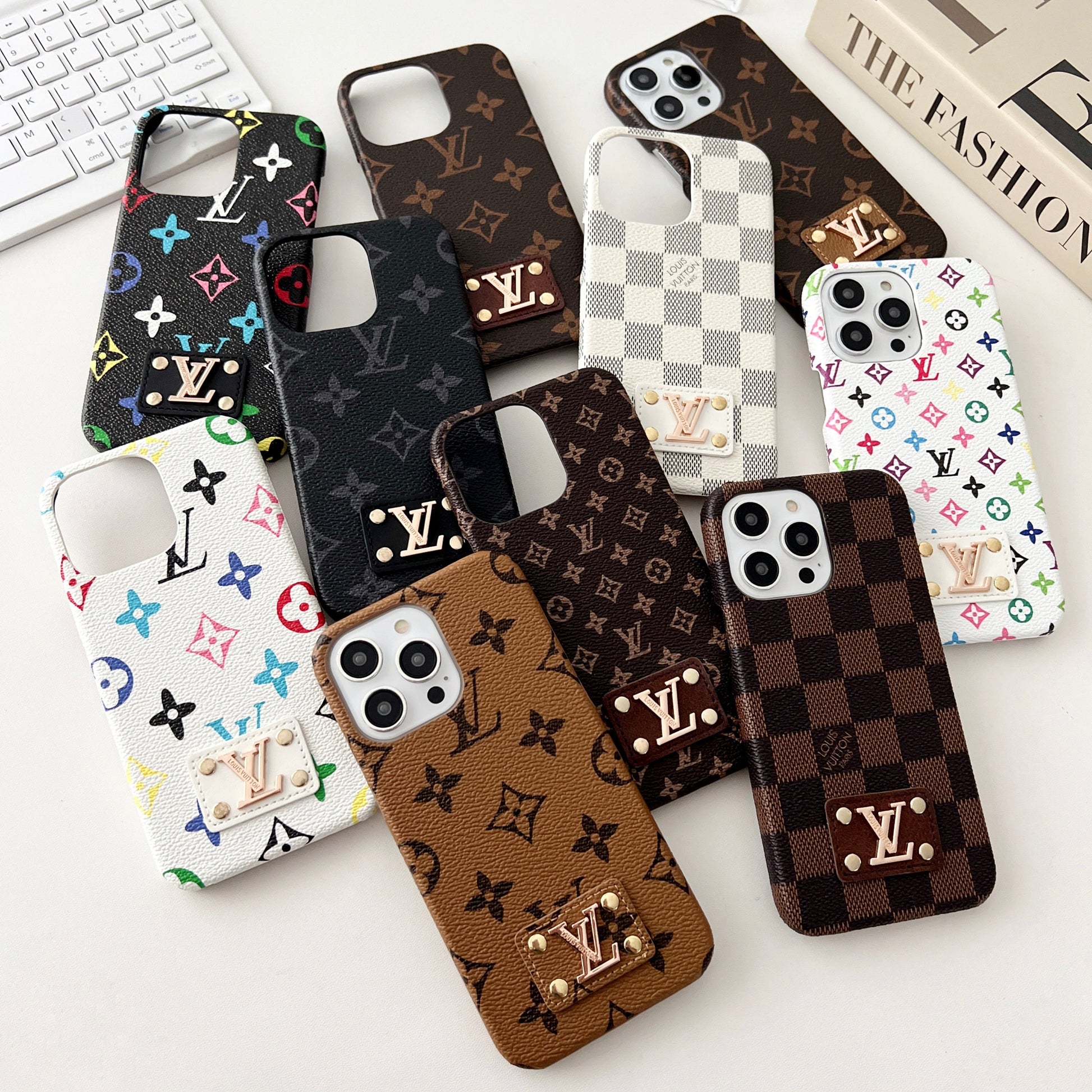 Louis Vuitton iPhone 15 case – monogram premium leather LV monogram designer phone cover