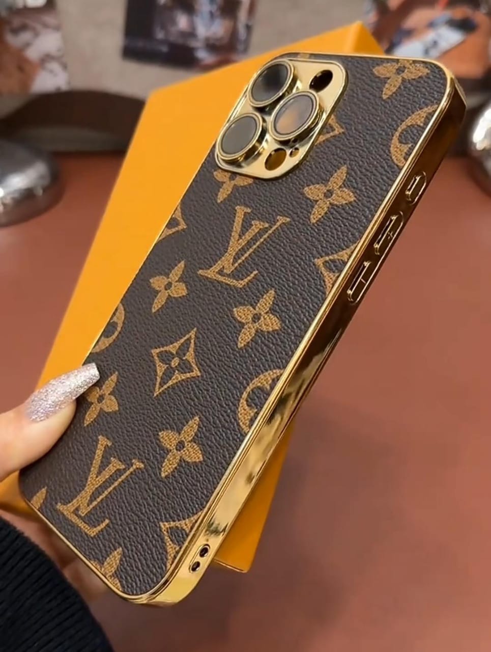 Louis Vuitton iPhone 15 case – monogram slim shockproof LV monogram designer phone cover