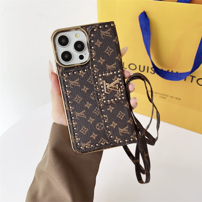 Louis Vuitton iPhone 15 case – monogram slim shockproof LV monogram designer phone cover
