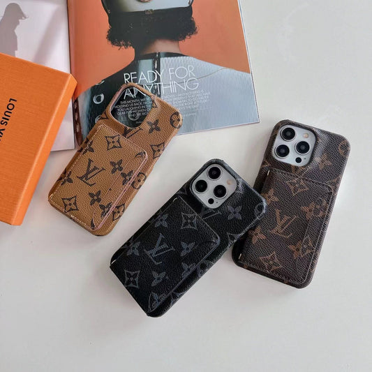 Louis Vuitton iPhone 16 case – monogram leather slim LV monogram designer phone cover