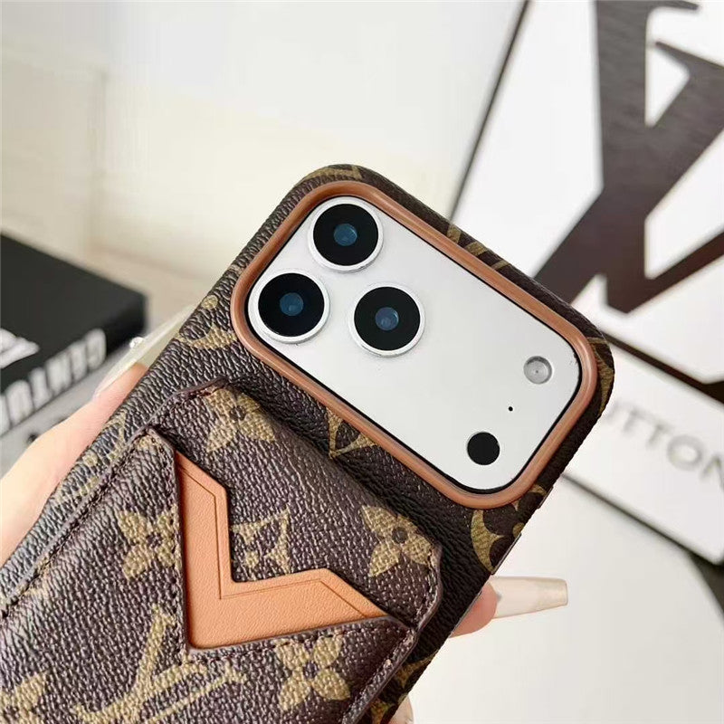 Louis Vuitton iPhone 16 case – monogram leather slim LV monogram designer phone cover
