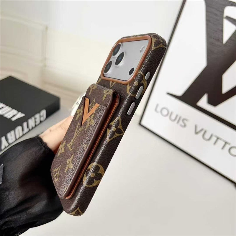Louis Vuitton iPhone 16 case – monogram leather slim LV monogram designer phone cover