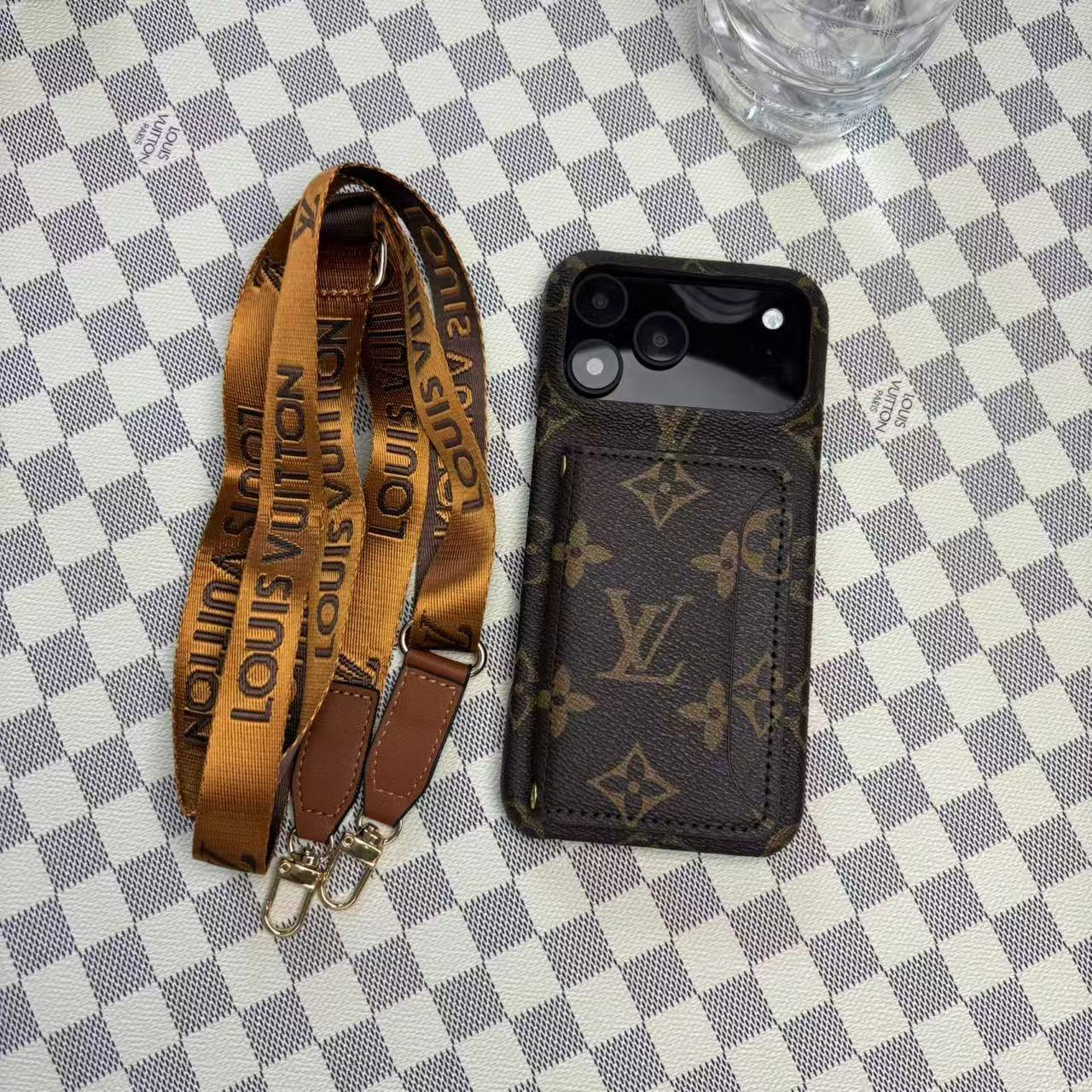 Louis Vuitton iPhone 17 Air case – monogram leather slim LV monogram designer phone cover