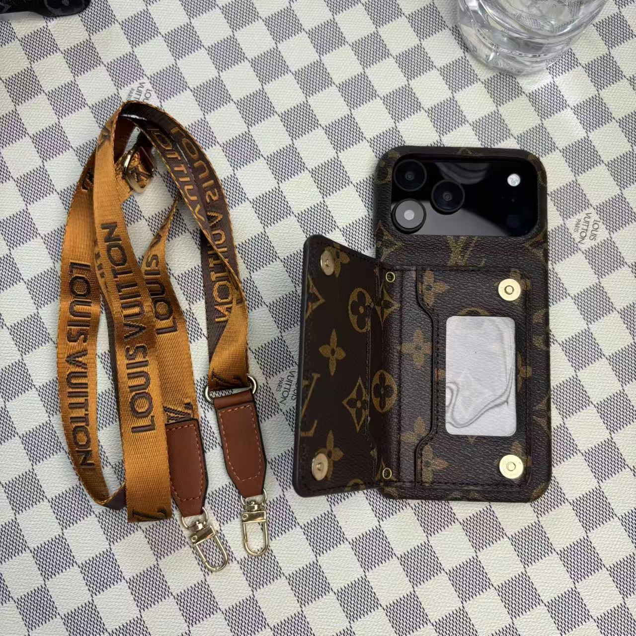 Louis Vuitton iPhone 17 Air case – monogram leather slim LV monogram designer phone cover