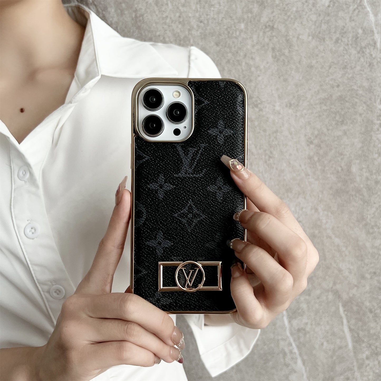 Louis Vuitton iPhone 17 Air case – monogram leather slim LV monogram designer phone cover