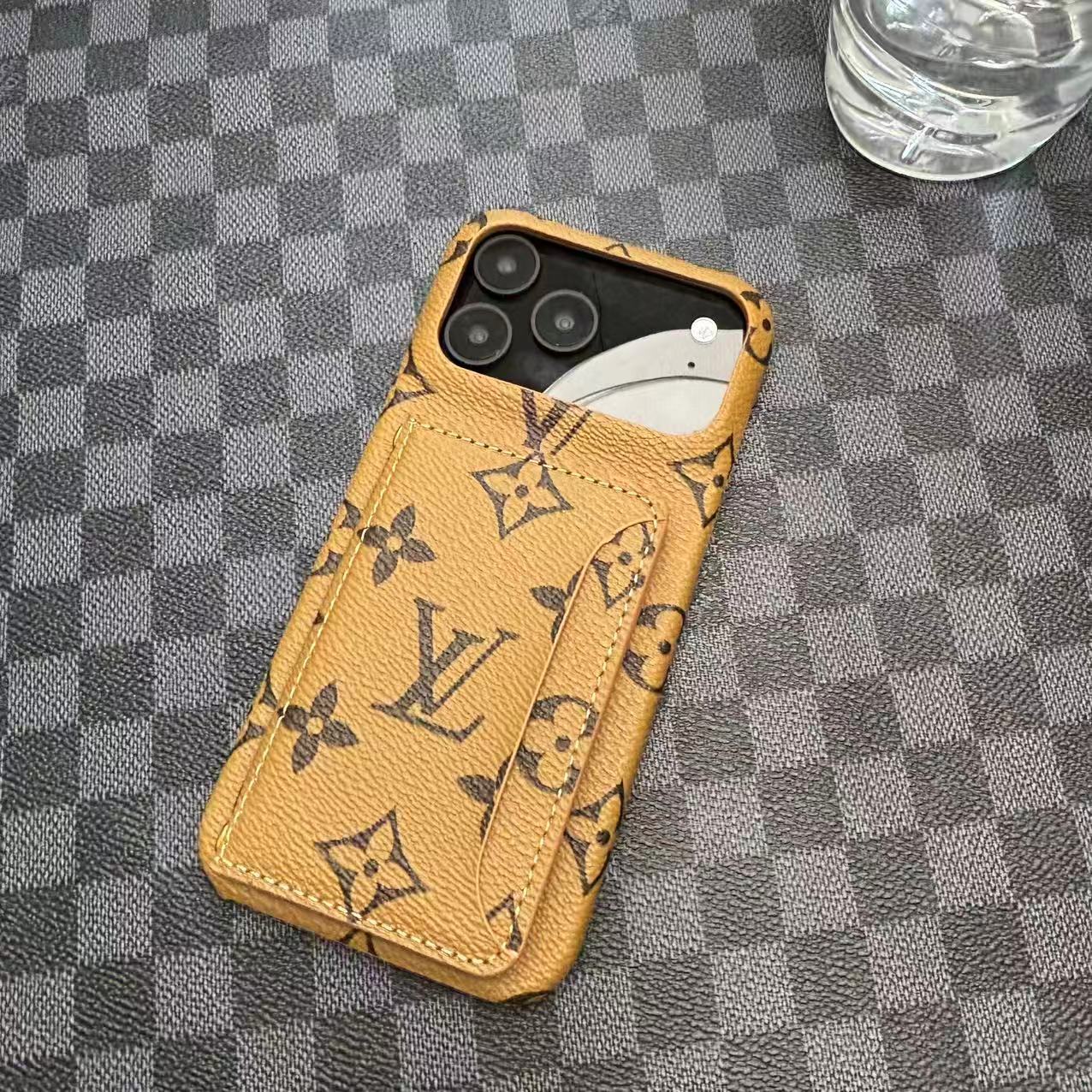 Louis Vuitton iPhone 17 Air case – monogram premium leather LV monogram designer phone cover