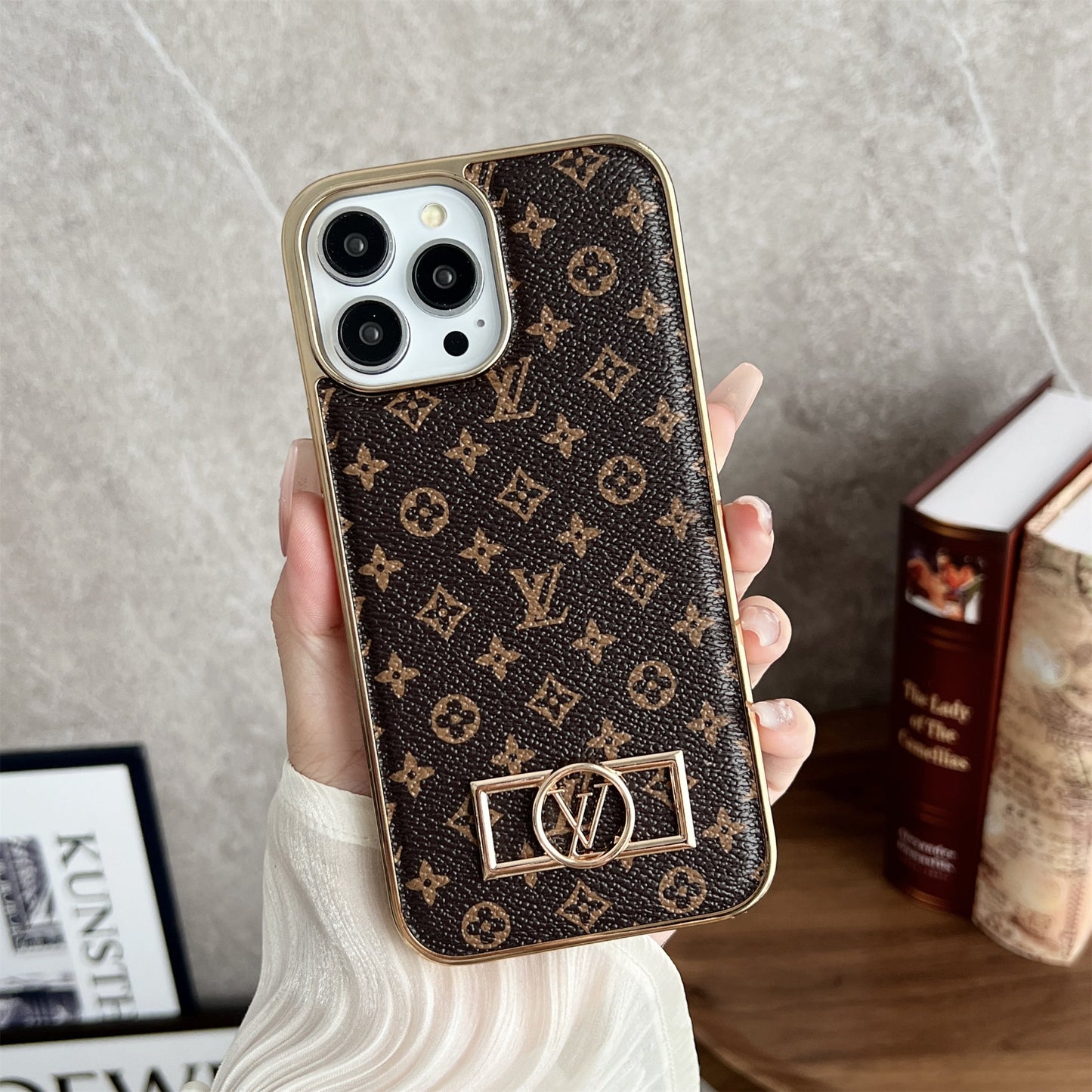 Louis Vuitton iPhone 17 Air case – monogram premium leather LV monogram designer phone cover