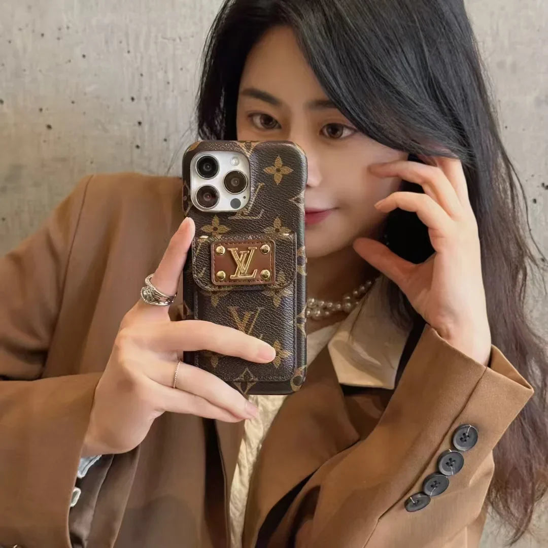 Louis Vuitton iPhone 17 Air case – monogram premium leather LV monogram designer phone cover