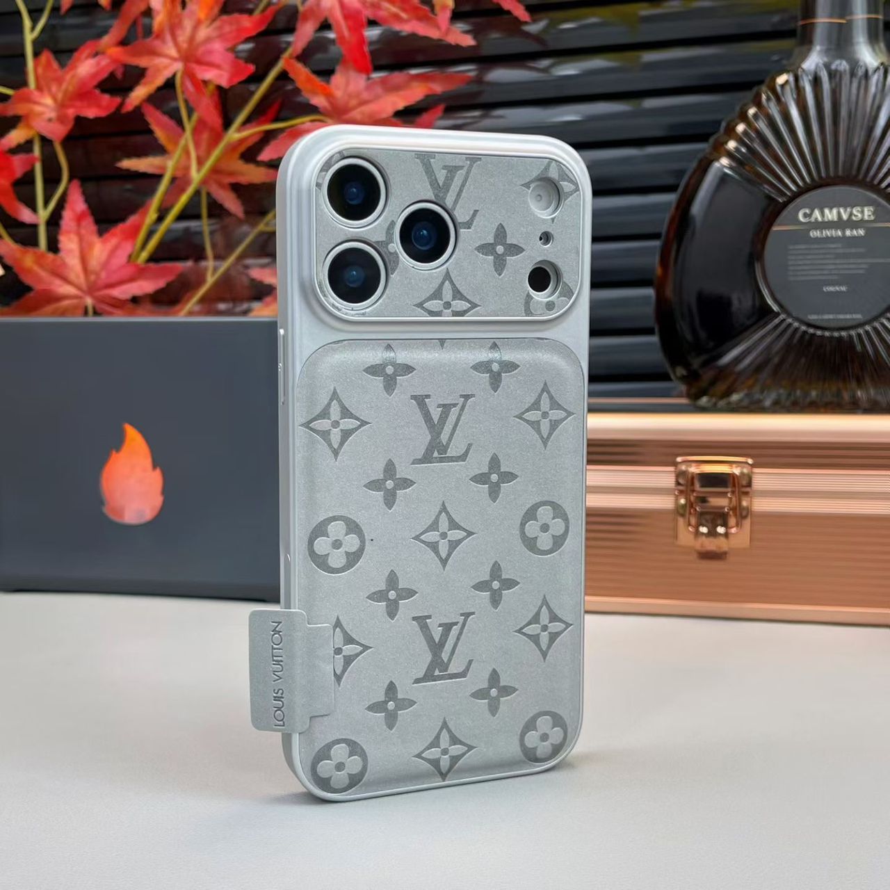 Louis Vuitton iPhone 17 case – monogram premium leather LV monogram designer phone cover