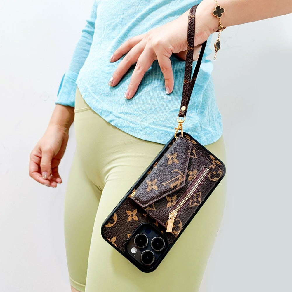 Louis Vuitton iPhone 17 Pro Max case – monogram leather slim LV monogram designer phone cover