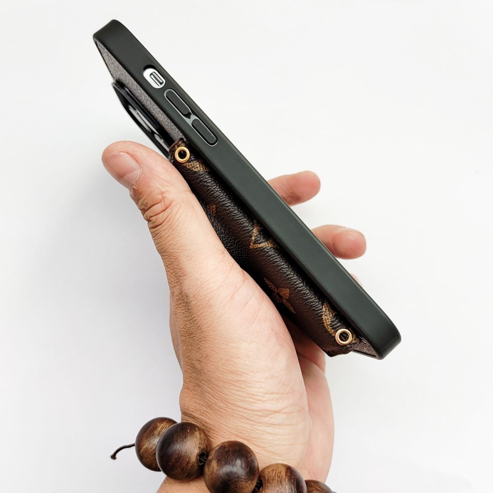 Louis Vuitton iPhone 17 Pro Max case – monogram premium leather LV monogram designer phone cover