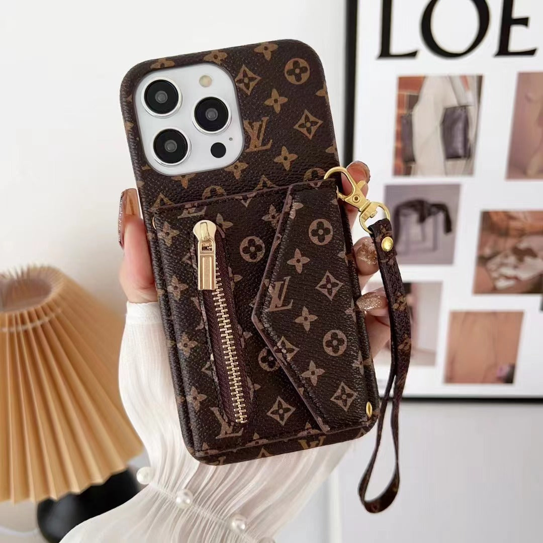 Louis Vuitton iPhone 17 Pro Max case – monogram premium leather LV monogram designer phone cover