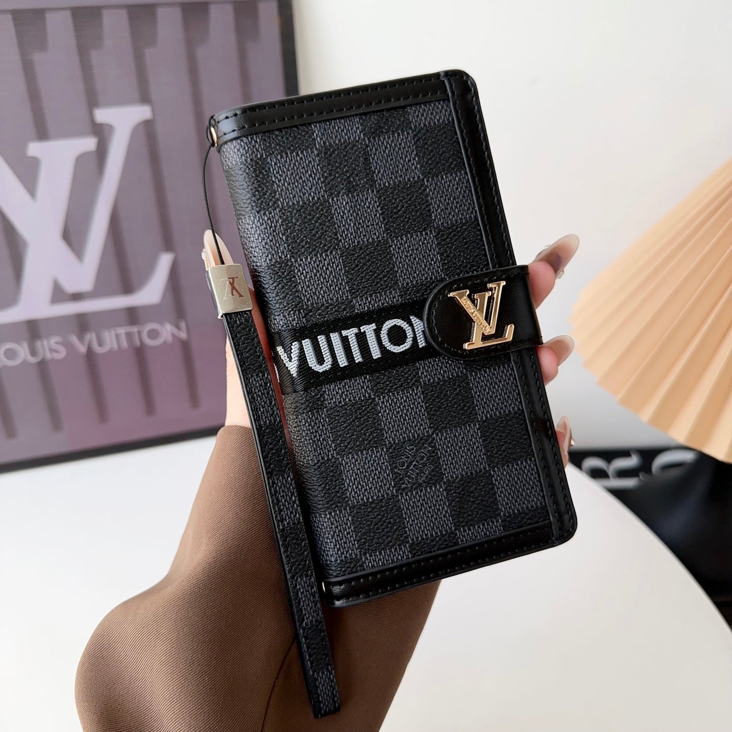 Louis Vuitton iPhone 17 Pro case – monogram leather slim LV monogram designer phone cover