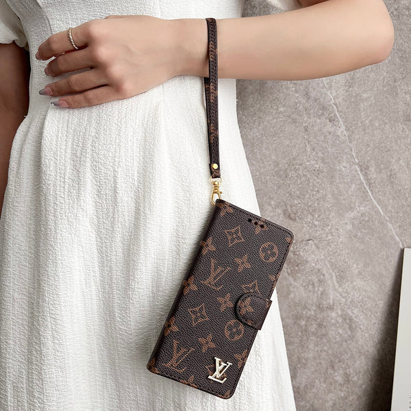 Louis Vuitton iPhone 17 Pro case – monogram leather slim LV monogram designer phone cover