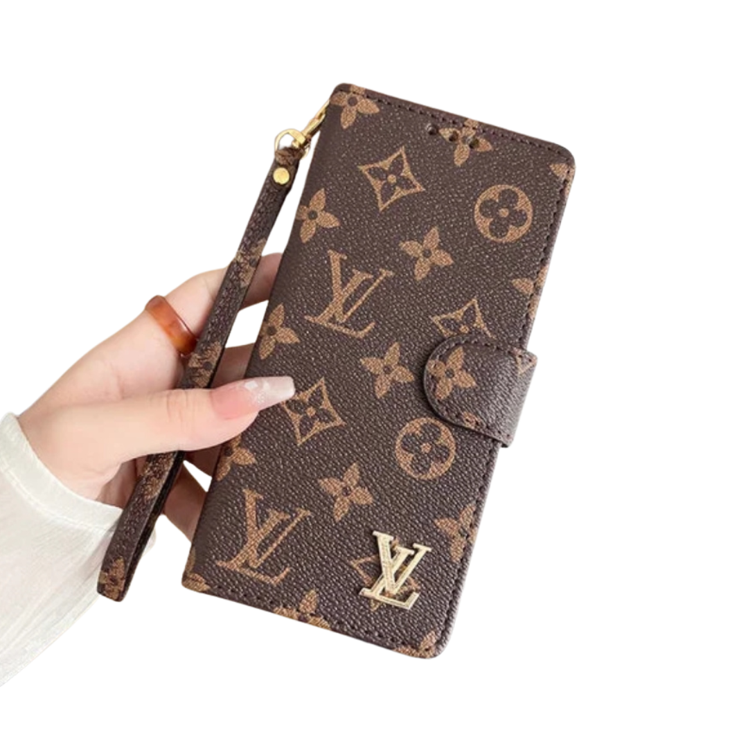Louis Vuitton iPhone 17 Pro case – monogram premium leather LV monogram designer phone cover