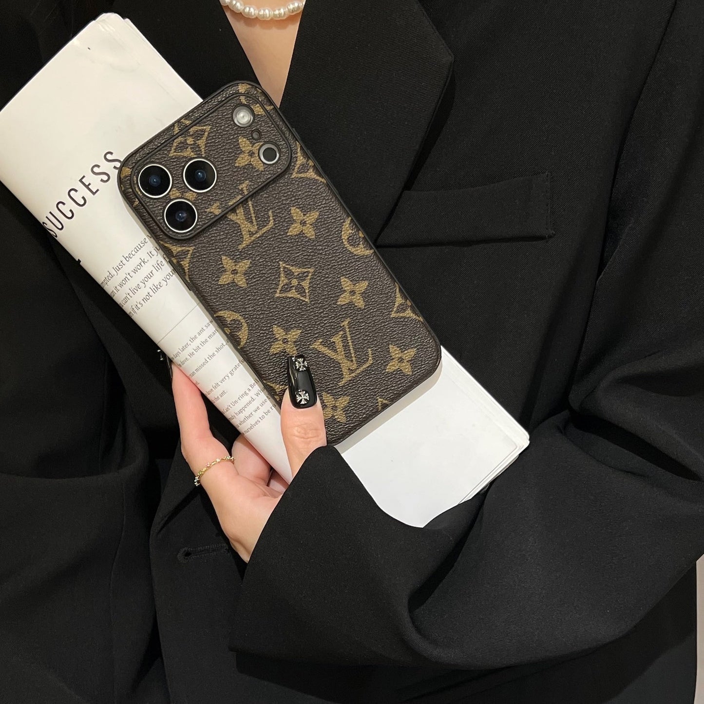 Louis Vuitton iPhone 17 Pro case – monogram slim shockproof LV monogram designer phone cover